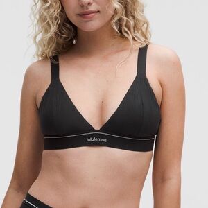 NWT LULULEMON STRETCH COTTON RIBBED LOGO BRA